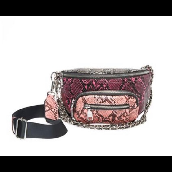 steve madden snakeskin fanny pack